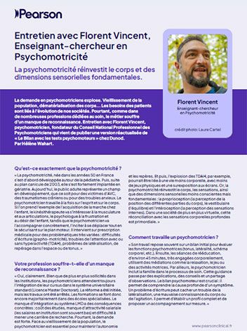 Entretien avec Florent Vincent, Enseignant-chercheur en Psychomotricité
