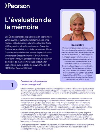 Une nouvelle perspective sur l’évaluation de la mémoire